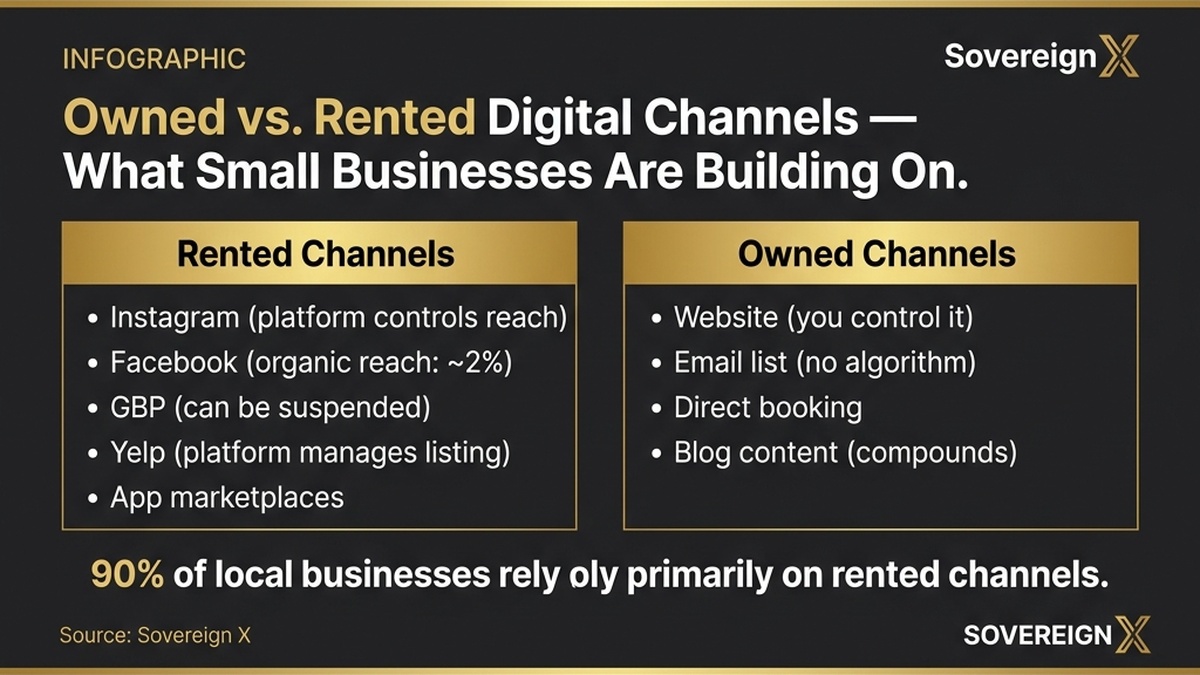 Why Most Businesses Are Building on Rented Land Infographic