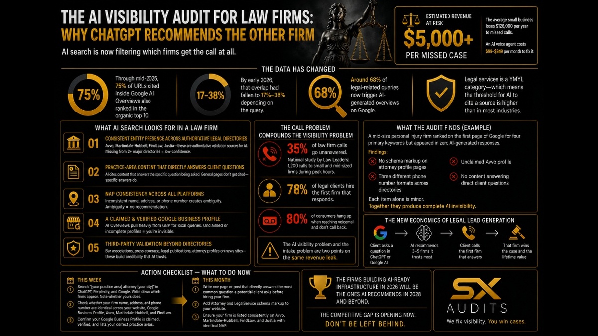 Law Firm AI Visibility Audit Infographic
