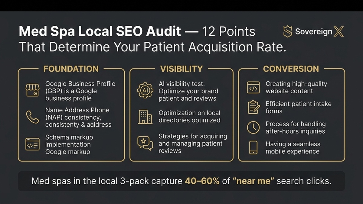 Med Spa Local SEO Audit Infographic