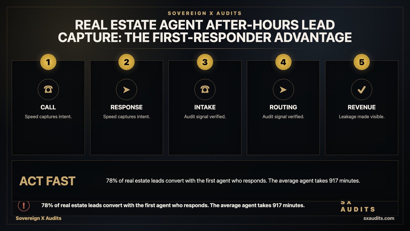 Real Estate Agent After-Hours Lead Capture: The First-Responder Advantage