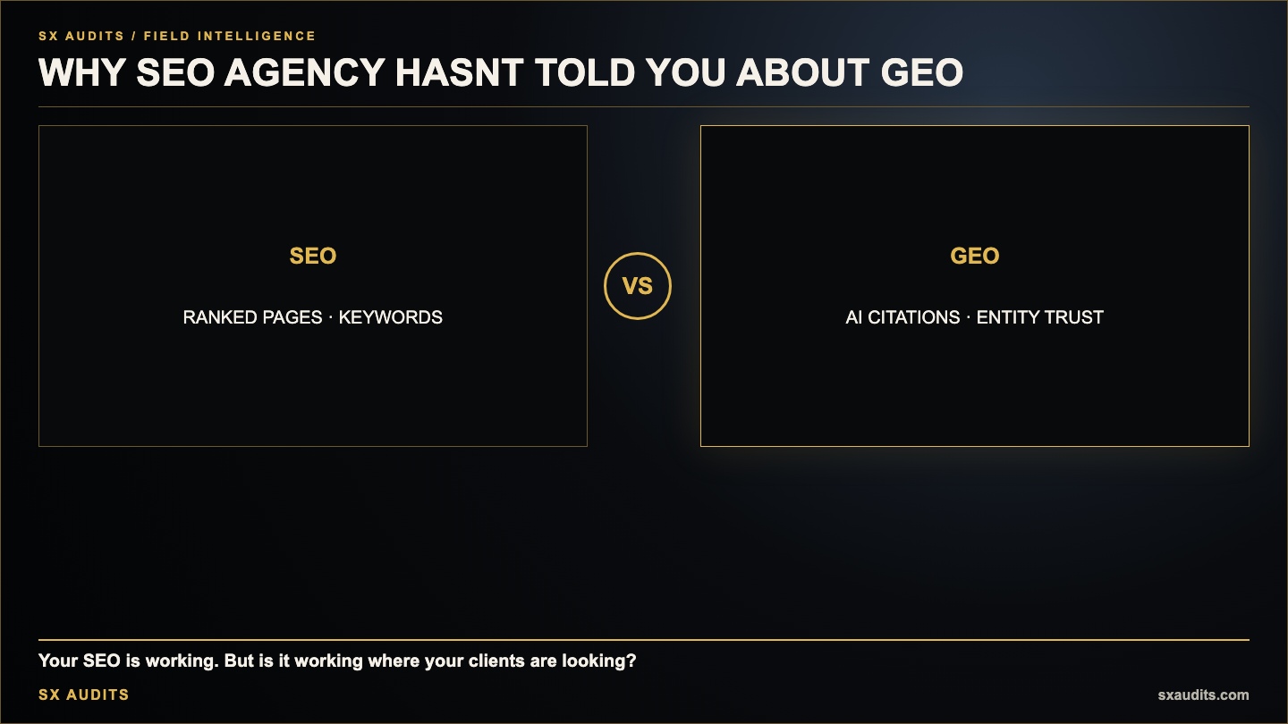 Why Your SEO Agency Hasn't Told You About GEO